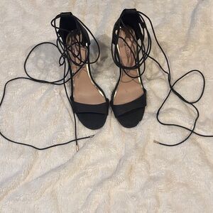 Call It Spring Black Strappy Heels